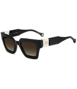 LCiw fB[X ANZT[ TOXEACEFA Carolina Herrera Women's HER0328/S 49mm Square Sunglasses Black Marble ubN