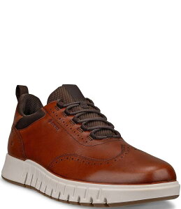 GR[ Y V[Y hXV[Y EBO`bv IbNXtH[h Xj[J[ U[ ECCO Men's Gruuv Studio Leather Wingtip Oxford Sneakers Cognac