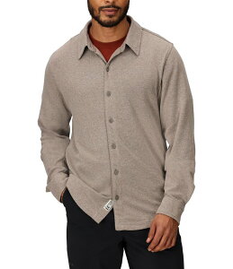 �}�[���b�g �����Y �g�b�v�X �V���c �j�b�g Marmot Alpine Haven Knit Flannel Long Sleeve Woven Shirt Claystone Heather �w�U�[