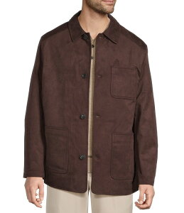 EhgD[Ah[N Y AE^[ WPbgEu] XG[h WPbg Roundtree & Yorke Chore Faux Suede Jacket Chocolate `R[g