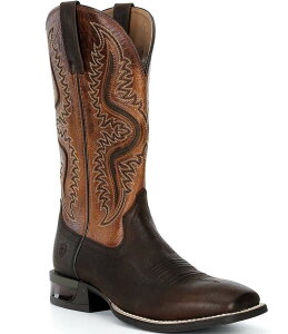 �A���A�g �����Y �V���[�Y �u�[�c�E���C���u�[�c �L���b�v �u�[�c Ariat Men's Captivate Wide Square Toe Cowboy Boots Dark Brown/Peanut Butter �u���E��