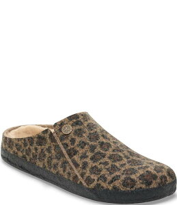 �r���P���V���g�b�N ���f�B�[�X �V���[�Y �T���_�� Birkenstock Women's Zermatt Leopard Shearling-Lined Slippers Leo Toffee �A�j�}��