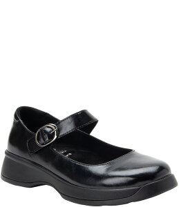 �A���O���A ���f�B�[�X �V���[�Y �p���v�X ���U�[ Alegria Jazmine Shiny Leather Mary Jane Pumps Dapper Black �u���b�N