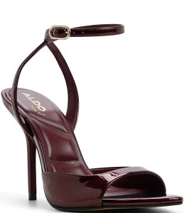 �A���h ���f�B�[�X �V���[�Y �T���_�� �g�[�� �A���N�� ALDO Forevermore Metallic Patent Ankle Strap Dress Sandals Medium Red ���b�h
