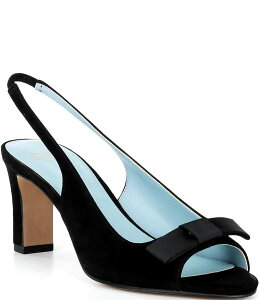 �t�����Z�X�o�����^�C�� ���f�B�[�X �V���[�Y �q�[�� �X�G�[�h FRANCES VALENTINE Reese Suede Bow Slingback Peep Toe Pumps Black �u���b�N