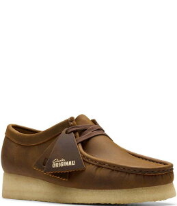 N[NX fB[X V[Y IbNXtH[h U[ Clarks Original Wallabee Leather Moc-Toe Oxfords Beeswax