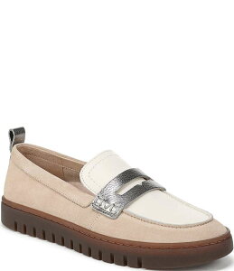 oCIjbN fB[X V[Y Xb|E[t@[ XG[h U[ [t@[ Vionic Uptown Suede and Leather Packable Penny Loafers Lucid Beige Multi x[W