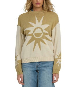 �r���{�� ���f�B�[�X �A�E�^�[ �j�b�g�E�Z�[�^�[ �Z�[�^�[ �O���t�B�b�N Billabong Long Sleeve Graphic Reverse Heat Sweater Green Ash �A�b�V��