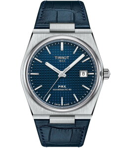 eB\bg fB[X ANZT[ rv U[ Tissot Men's PRX Classicollection Automatic Leather Strap Watch Blue u[