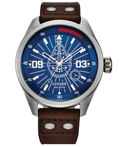 V`Y fB[X ANZT[ rv U[ Citizen Men'star Wars Collection Han Solo Three Hand Brown Leather Strap Watch Brown uE