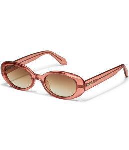 NGC fB[X ANZT[ TOXEACEFA QUAY Unisex Felt Cute 35mm Oval Sunglasses Primrose/Sepia