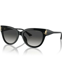 �W�~�[�`���[ ���f�B�[�X �A�N�Z�T���[ �T���O���X�E�A�C�E�F�A Jimmy Choo Women's JC5018U 54mm Cat Eye Sunglasses Black �u���b�N