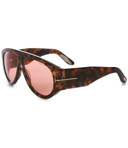 gEtH[h fB[X ANZT[ TOXEACEFA TOM FORD Unisex Bronson 60mm Havana Shield Sunglasseshiny Dark Havana/Orange IW
