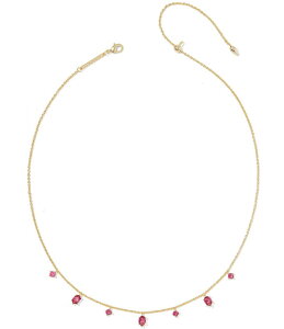 PhXRbg fB[X ANZT[ lbNXE`[J[ [X Kendra Scott Cailin Delicate Strand Collar Necklace Gold Red Crystal bh