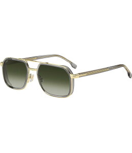 �q���[�S�{�X ���f�B�[�X �A�N�Z�T���[ �T���O���X�E�A�C�E�F�A Hugo Boss Men's Boss1724 55mm Aviator Sunglasses Grey Gold �O���[