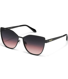 �N�G�C ���f�B�[�X �A�N�Z�T���[ �T���O���X�E�A�C�E�F�A QUAY Women's In Pursuit 53mm Cat Eye Sunglasses Black/Black Plum Pink �u���b�N