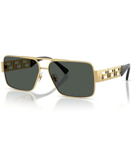 FT[` fB[X ANZT[ TOXEACEFA Versace Unisex Greca 61mm Navigator Sunglasses Gold S[h