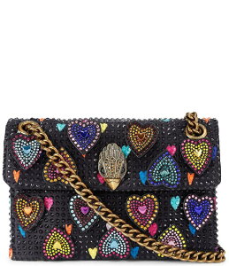 �J�[�g�W�F�C�K�[�����h�� ���f�B�[�X �o�b�O �~�j Kurt Geiger London Mini Kensington Heart Rhinestoned Crossbody Bag Black �u���b�N