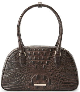 �u�����~�� ���f�B�[�X �o�b�O BRAHMIN Alden Road Collectoin Angie Small Dome Satchel Bag Chocolate �`���R���[�g