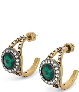 J[gWFCK[h fB[X ANZT[ sAXECO Kurt Geiger London Octavia Gemstone Hoop Earrings Teal/Green eB[