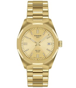 �e�B�\�b�g ���f�B�[�X �A�N�Z�T���[ �r���v T�V���c Tissot Women's PRC 100 Solar Quartz Analogold Tone Stainlessteel Bracelet Watch Gold �S�[���h