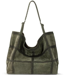 �U�T�b�N ���f�B�[�X �o�b�O �X�G�[�h The Sak Los Feliz Suede Patch Slouchy Hobo Tote Bag Moss Patch