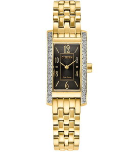 �V�`�Y�� ���f�B�[�X �A�N�Z�T���[ �r���v T�V���c Citizen Women's Eco-Drive Classic Two Hand Gold Tone Stainlessteel Bracelet Watch Gold/Black �u���b�N