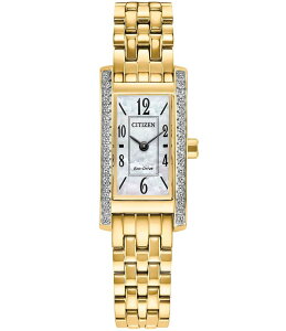 �V�`�Y�� ���f�B�[�X �A�N�Z�T���[ �r���v T�V���c Citizen Women's Eco-Drive Classic Two Hand Gold Tone Stainlessteel Bracelet Watch Gold/White �z���C�g
