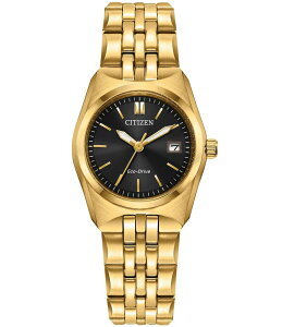 �V�`�Y�� ���f�B�[�X �A�N�Z�T���[ �r���v T�V���c Citizen Women's Eco-Drive Classicorso Three Hand Gold Tone Stainlessteel Bracelet Watch Gold/Black �u���b�N
