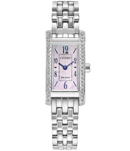 �V�`�Y�� ���f�B�[�X �A�N�Z�T���[ �r���v T�V���c Citizen Women's Eco-Drive Classic Two Hand Stainlessteel Bracelet Watch Silver �V���o�[