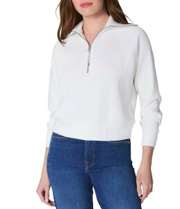 �X�p���N ���f�B�[�X �A�E�^�[ �R�[�g �n�[�t�W�b�v �W���P�b�g Spanx AirEssentials Coordinating Long Sleeve Half Zip Jacket Powder