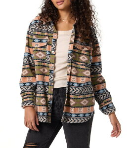 �I�j�[�� ���f�B�[�X �g�b�v�X �V���c �v�����g �t���[�X O'Neill Zuma Printed Long Sleeve Superfleece Shirt Martini