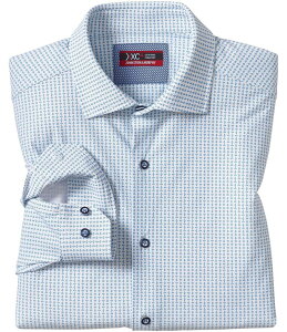 �W�����X�g���A���h�}�[�t�B�[ �����Y �g�b�v�X �V���c �v�����g Johnston & Murphy XC4 Diamond Print Long Sleeve Woven Shirt White/Blue Diamond �z���C�g
