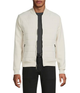 m Y AE^[ WPbgEu] XtBbg LeBO Murano Liquid Luxury Slim Fit Quilted Full-Zip Mock Jacket Light Stone Xg[