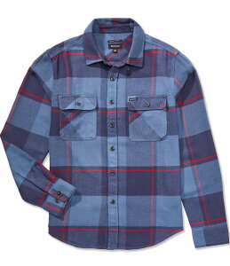 �u���N�X�g�� �����Y �g�b�v�X �V���c Brixton Bowery Plaid Long Sleeve Yarn Dyed Flannel Shirt Bering Sea/Mood Indigo/Adrenaline Rush �C���f�B�S
