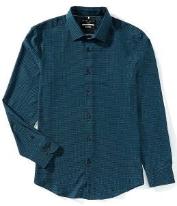 �y���[�G���X �����Y �g�b�v�X �V���c �X�����t�B�b�g �v�����g Perry Ellislim Fit Geo Print Long Sleeve Woven Shirt Magical Forest �t�H���X�g