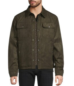 m Y gbvX Vc XG[h WPbg Murano Faux Suede Long Sleeve Shirt Jacket Dark Olive I[u