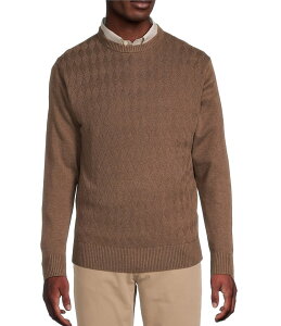 �_�j�G�� �N���~�� �����Y �A�E�^�[ �p�[�J�[�E�X�E�F�b�g �Z�[�^�[ Daniel Cremieux Signature Label Supima Diamond Pattern Sweater Brown Heather �w�U�[