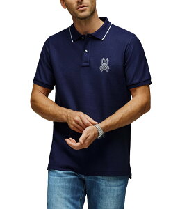 �T�C�R�o�j�[ �����Y �g�b�v�X �V���c Psycho Bunny Marlo Pique Short Sleeve Polo Shirt Evening Blue �u���[