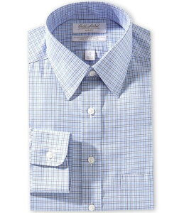 ���E���h�g�D���[�A���h���[�N �����Y �g�b�v�X �V���c �X�����t�B�b�g Gold Label Roundtree & Yorke Garrett Slim Fit Non-Iron Point Collar Checkedresshirt Blue/Tan/White �z���C�g