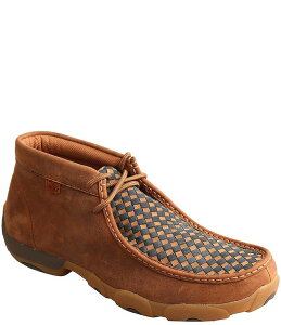 cCXebhGbNX Y V[Y u[cECu[c U[ Twisted X Men's Driving Woven Leather Moccasin Chukka Boots Brown uE