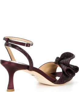 �o�b�W�F���[�~�V���J ���f�B�[�X �V���[�Y �T���_�� �t���� Badgley Mischka Remi Crystal Embellished Ruffle Bow Dressandals Wine ���C��