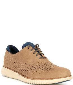 R[n[ Y V[Y IbNXtH[h Cole Haan Men's 2.ZEROGRAND Nubuck Stitchlite Laser Cut Oxfords Irish Coffee/Sandollar/Blue Wing Teal u[