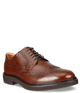 GR[ Y V[Y EBO`bv IbNXtH[h u[O U[ ECCO Men's Metropole London Leather Wingtip Brogue Detail Oxfords Cognac