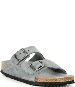 rPVgbN fB[X V[Y T_ xxbg XG[h Birkenstock Women's Arizona Soft Footbed Velvet Suede Slide Sandals Basalt Gray O[