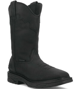 �_���|�X�g �����Y �V���[�Y �u�[�c�E���C���u�[�c ���U�[ Dan Post Men's Blayde 11 Waterproof Leather Square Toe Work Boots Black �u���b�N