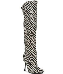 �X�e�B�[�u �}�f�� ���f�B�[�X �V���[�Y �u�[�c�E���C���u�[�c Steve Madden Alluring Zebra Over The Knee Boots Zebra �A�j�}��