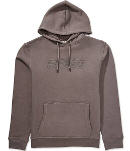 �Q�X �����Y �A�E�^�[ �p�[�J�[�E�X�E�F�b�g �t���[�X Guess Aldwin Long Sleeve Fleece Hoodie Seagull Grey �O���[