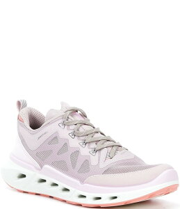 GR[ fB[X V[Y Xj[J[ bV [X U[ ECCO Women's Biom 720 Leather and Mesh Lace Up Sneakers Purple p[v