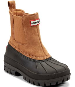 n^[ fB[X V[Y Xb|E[t@[ `FV[ u[c Hunter Sutton Chelsea Rain Booties Medium Brown uE